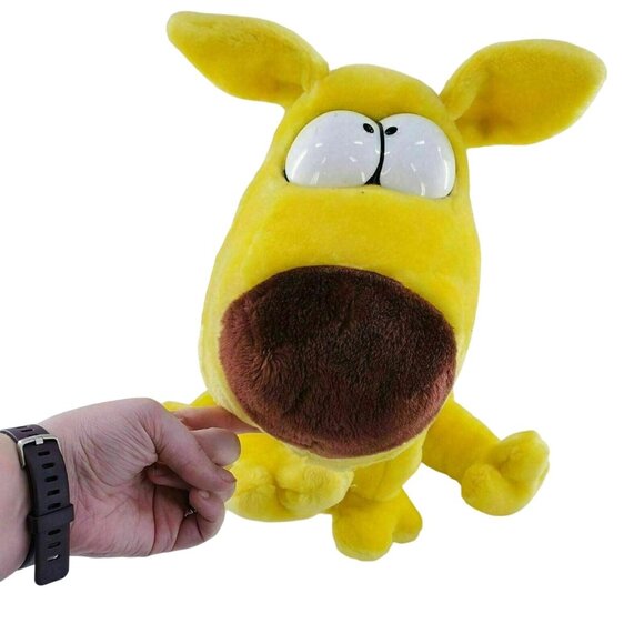 Vtg 1987 Grimmy Plush Toy Mother Goose and Grimm 21" Jumbo Yellow Dog Cartoon - Picture 3 of 7
